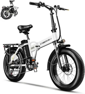 1000W Folding Electric Bike, 48V 20.8AH Large Removable Battery E-Bike, 30 MPH, 80 Miles Max Range, 20" Fat Tire Electric Bike for Adults, Adult Electric Bicycles for Commute