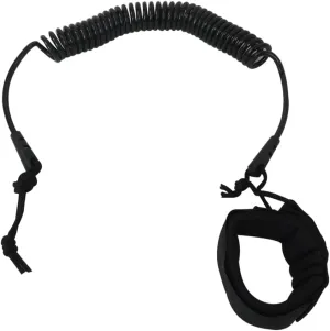 2025 NEW 10FT Powerful Coiled SUP Leash with 5mm Urethane Cord, Surfboard Leash Sup Leg Rope Strap Stand Up Paddleboard Leash - Black
