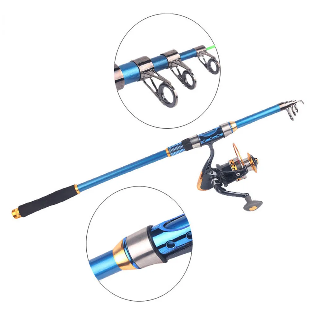 2.1m Telescopic Portable Carbon Fiber Durable Outdoor Boat Sea Fishing Rod
