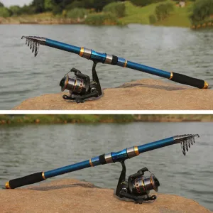 2.1m Telescopic Portable Carbon Fiber Durable Outdoor Boat Sea Fishing Rod