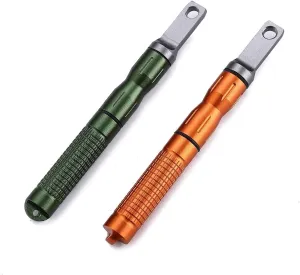 2PCS Compact Fire Starter with Scraper Striker, Replaceable Threaded Ferro Rod Flint Fire Steel Magnesium Rod, an Essential Part for EDC, Emergency Survival Kits, Camping, Hiking, Bush-Craft