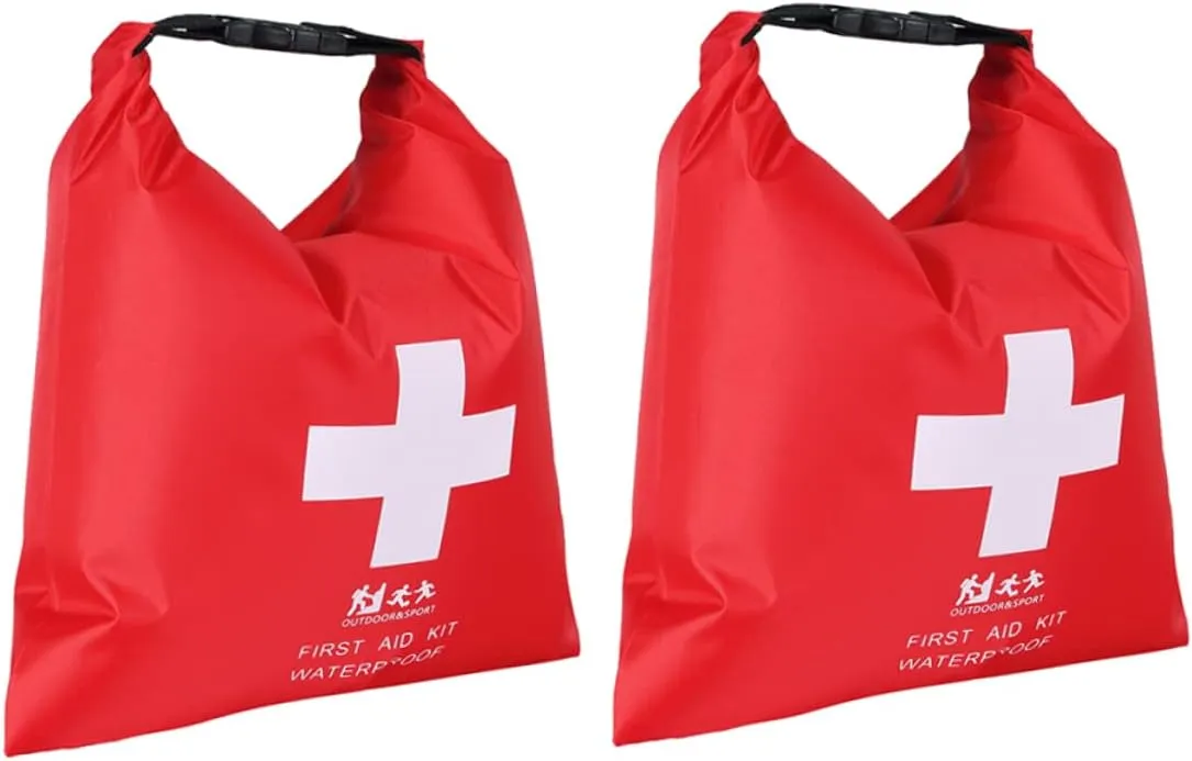 2Pcs First Aid Bag Portable Dry Storage Sack for Kayaking Rafting Swimming Sailing Durable Bag for Personal Items Emergency Supplies