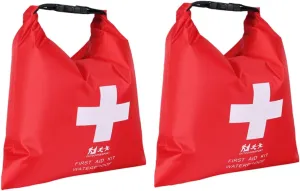 2Pcs First Aid Bag Portable Dry Storage Sack for Kayaking Rafting Swimming Sailing Durable Bag for Personal Items Emergency Supplies