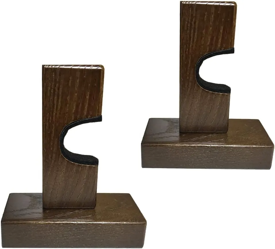 2Pieces Hockey Stick Display Wall Mount - Horizontal Wood Hanger Rack - Bracket