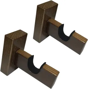 2Pieces Hockey Stick Display Wall Mount - Horizontal Wood Hanger Rack - Bracket
