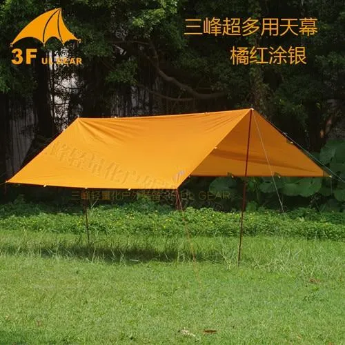 3F UL GEAR Ultralight Tarp Outdoor Camping Survival Sun Shelter Shade Awning Silver Coating Pergola Waterproof Beach Tent