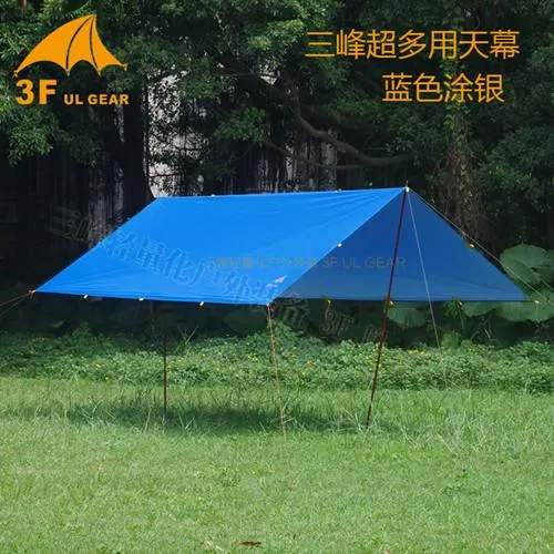 3F UL GEAR Ultralight Tarp Outdoor Camping Survival Sun Shelter Shade Awning Silver Coating Pergola Waterproof Beach Tent