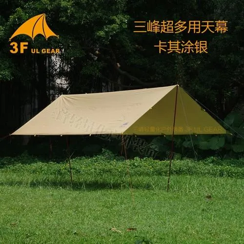 3F UL GEAR Ultralight Tarp Outdoor Camping Survival Sun Shelter Shade Awning Silver Coating Pergola Waterproof Beach Tent