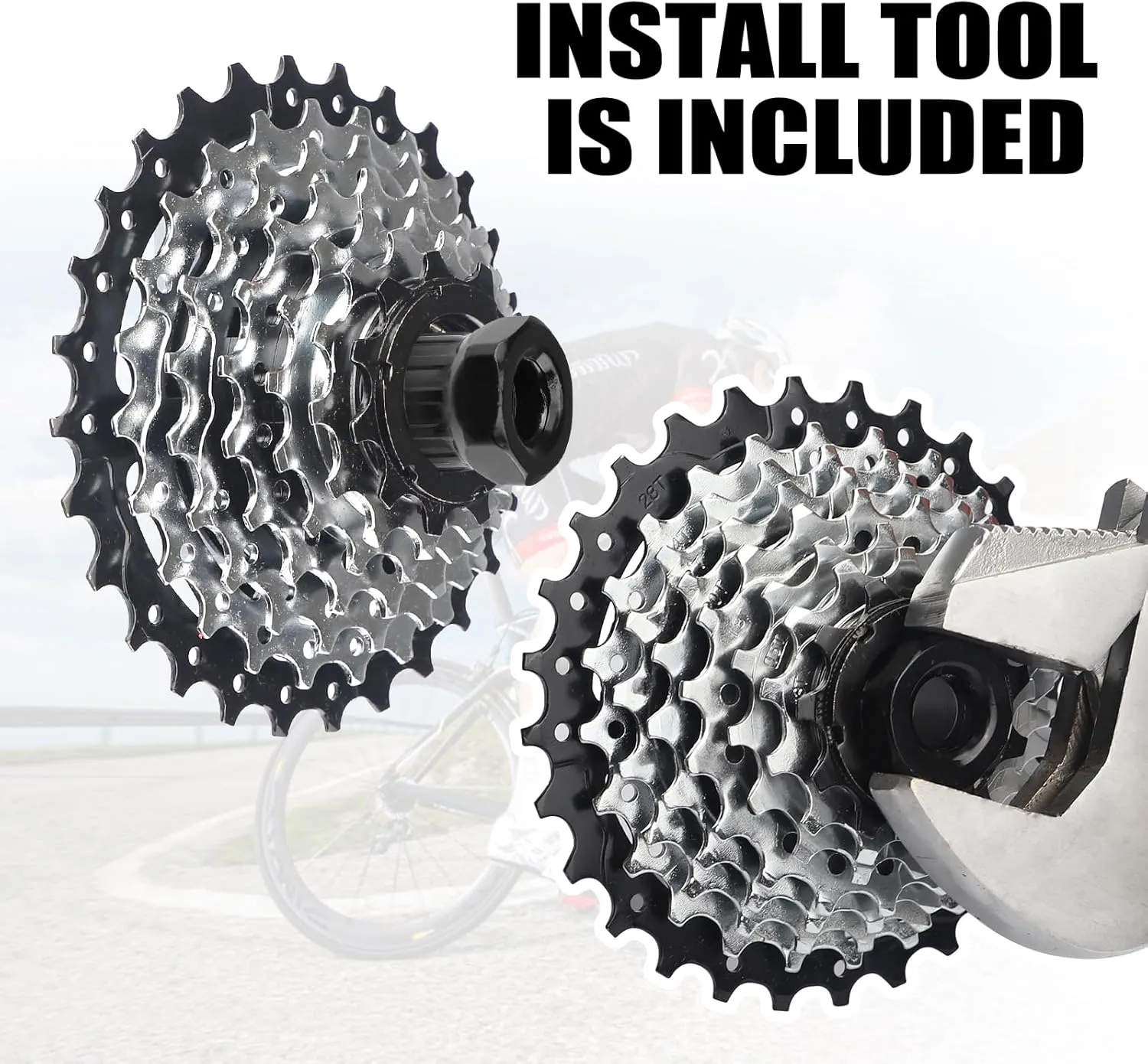 7/8 Speed E-Bike Freewheel 11-28 Teeth/11-32 Teeth Screw On Multiple Freewheel Threaded Type Freehub Replacement Parts