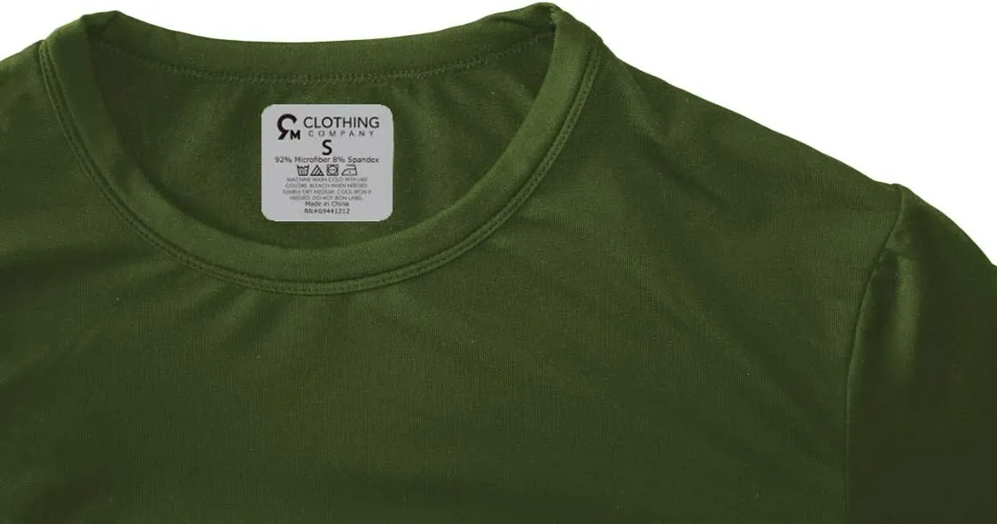 9M Mens Ultra Soft Thermal Shirt - Compression Baselayer Crew Neck Top - Fleece Lined Long Sleeve Underwear