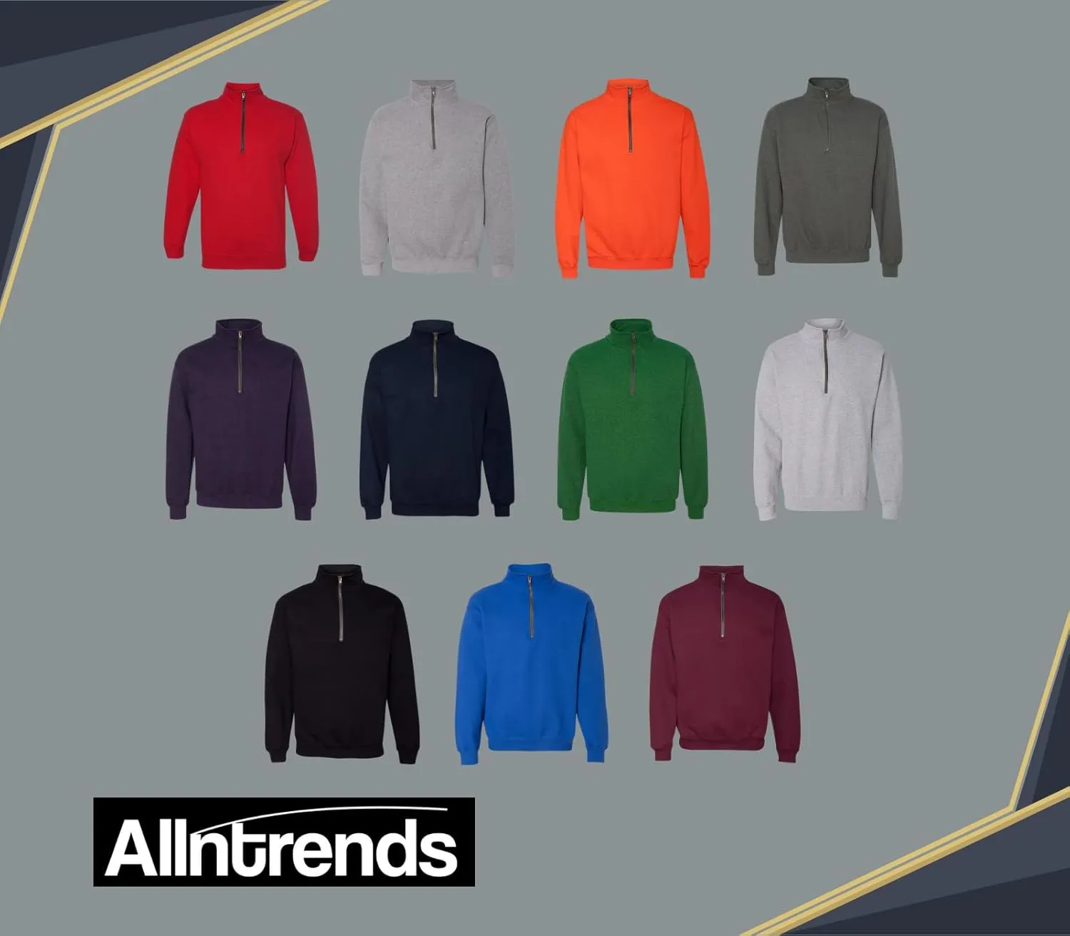 ALLNTRENDS Adult Zip Collar Sweatshirt Security Embroidered Guard Top Officer