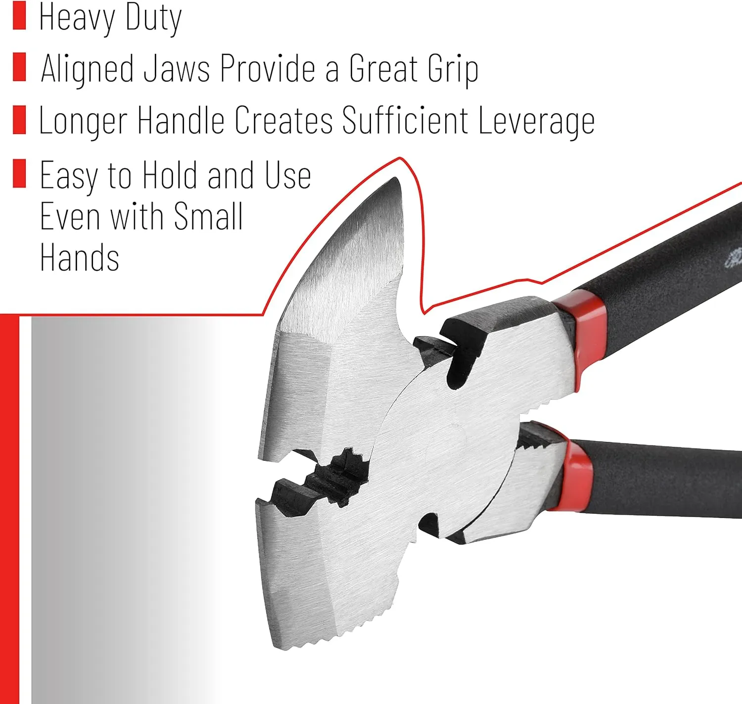 Bates- Fencing Pliers, 10-Inch, Multi Tool Fence Pliers, Barbed Wire Fence Tools, Fence Cutter, Nail Puller Pliers, Staple Puller, Cutting Pliers