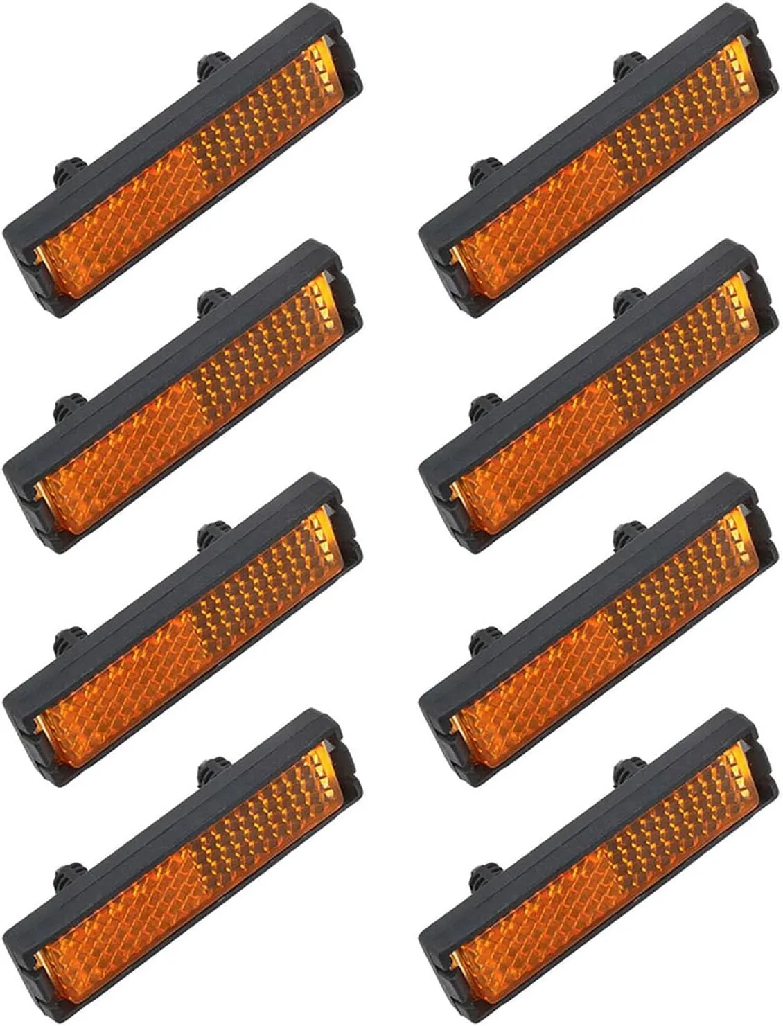 Bike Pedal Reflective Plate Yellow Night Safety Warning Pedal Reflective Plate Bike Accessories for Mountain Bike Road Bike 8PCS