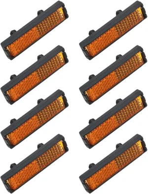 Bike Pedal Reflective Plate Yellow Night Safety Warning Pedal Reflective Plate Bike Accessories for Mountain Bike Road Bike 8PCS