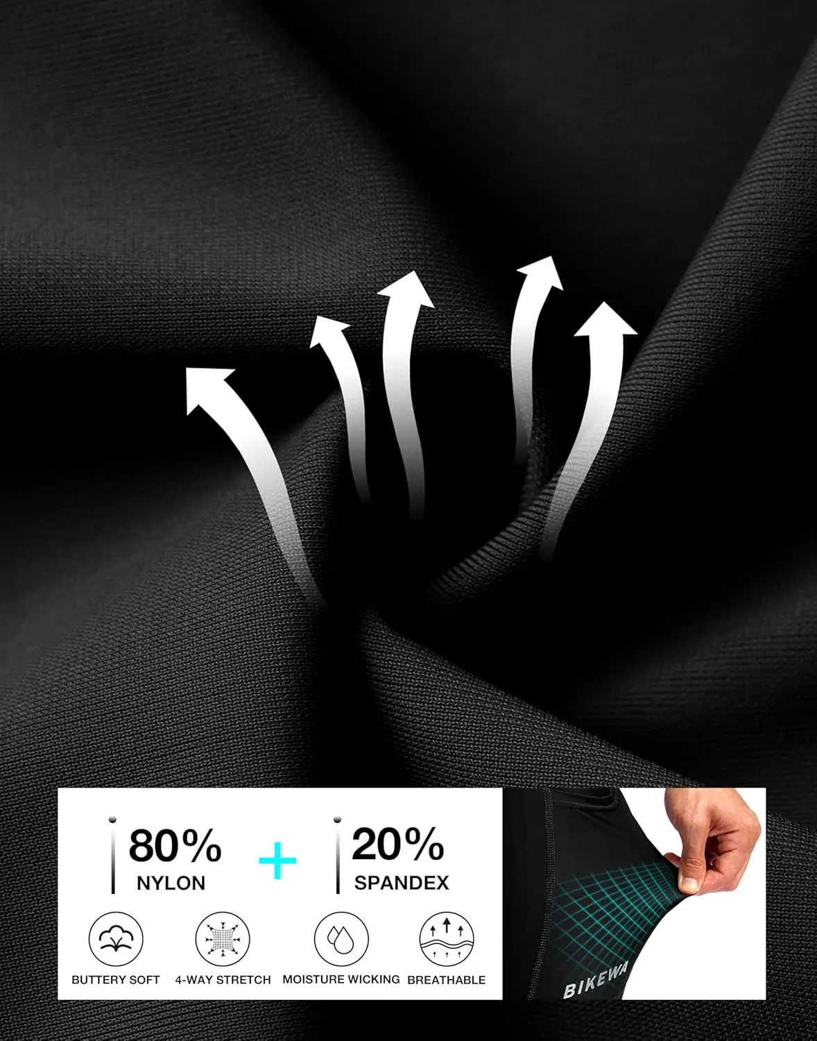 Bikewa Men's Cycling Shorts 7" 4D Padded Bike Shorts for Men Road Biking Bicycle Riding Cycle Biker Phone Pockets