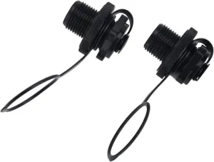 Boat Air Valve Kayak Raft Plug Rubber Raft Air Plug Airbed Screw Cap Replacement Inflatable Accessory Black 2PCS ~