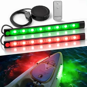 Botepon Battery Operated Navigation Lights For Boats Led, IP67 Waterproof Kayak Lights For Night Kayaking, Kayak Navigation Light Power by 3 AAA Batteries, Dinghy, Paddle Board Light