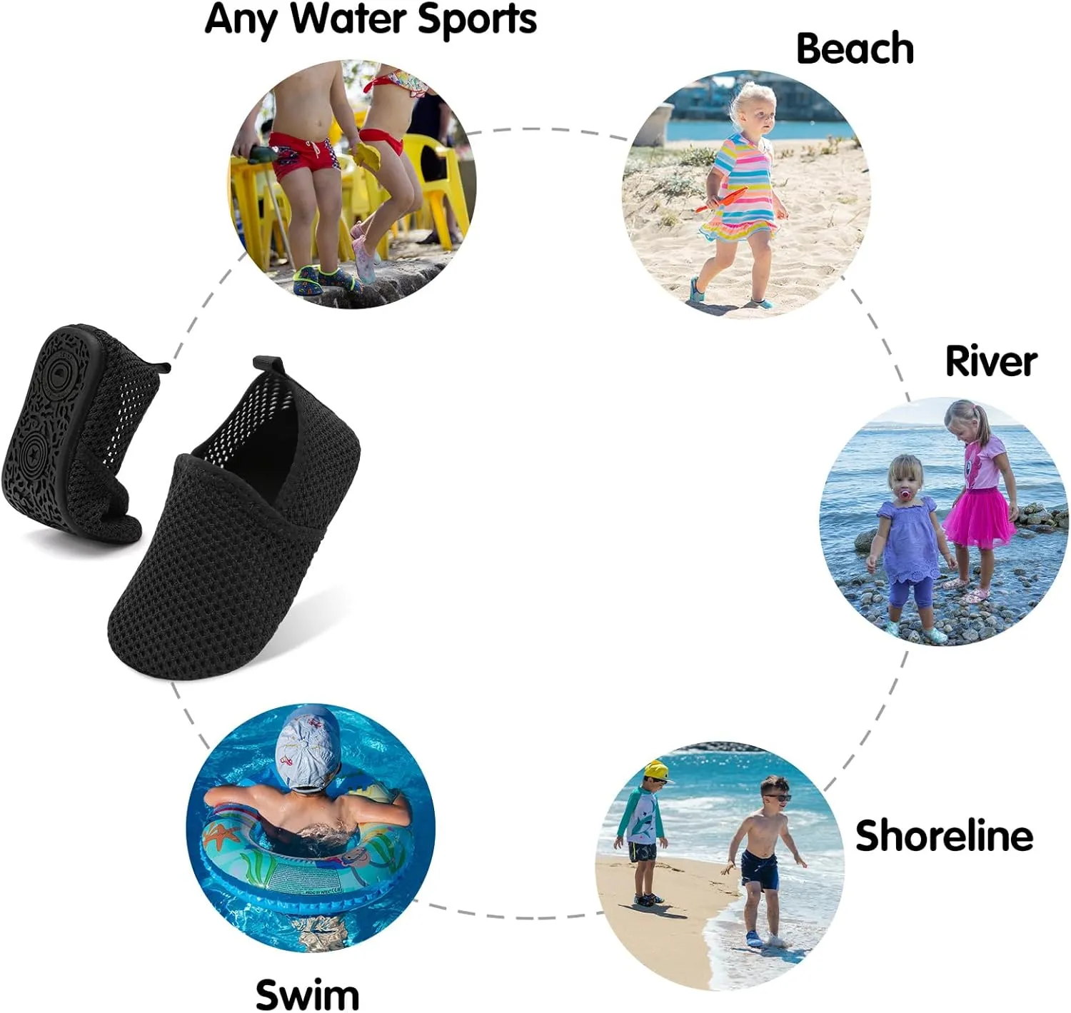Centipede Demon Toddler Water Shoes for Girls Boys Kids Baby Beach Swim Aqua Socks Quick Dry Summer Sandals for Pool Outdoor Sports Barefoot Sock Shoe Rubber Soles Slippers