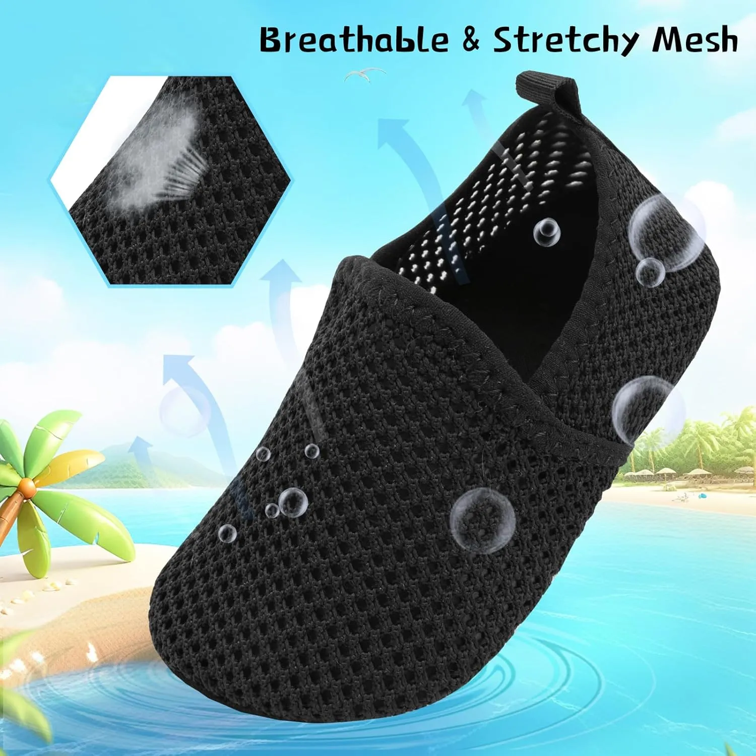Centipede Demon Toddler Water Shoes for Girls Boys Kids Baby Beach Swim Aqua Socks Quick Dry Summer Sandals for Pool Outdoor Sports Barefoot Sock Shoe Rubber Soles Slippers