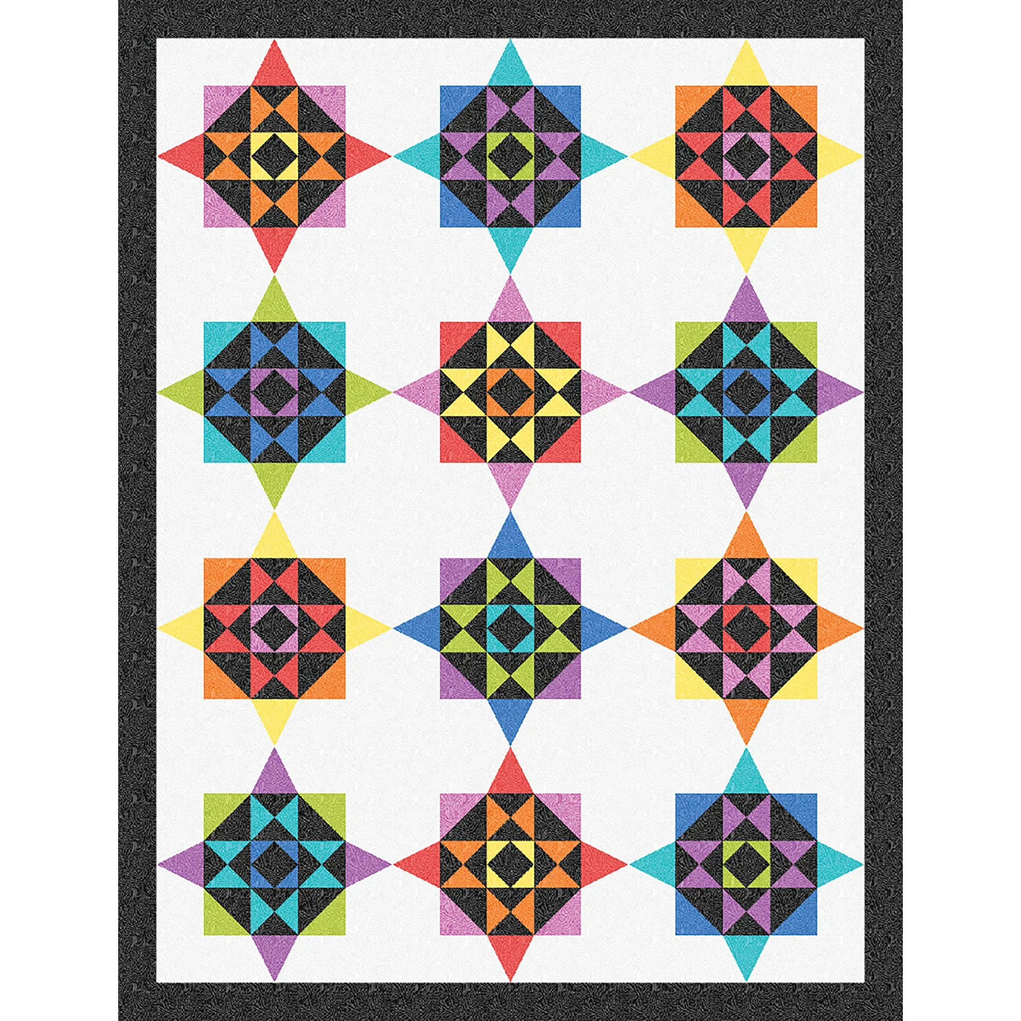 Compass of Color Quilt TWW-0531e - Downloadable Pattern