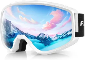 findway OTG Ski Goggles - Over Glasses Snow Snowboard Goggles for Men Women Adult & Youth - Anti-Fog 100% UV Protection