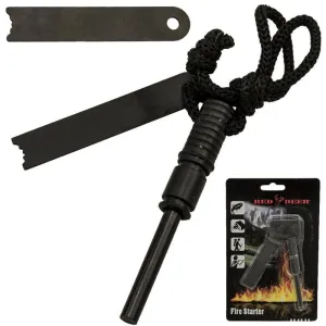 Fire Starter Set with Paracord Red Deer Emergency Survival Tool