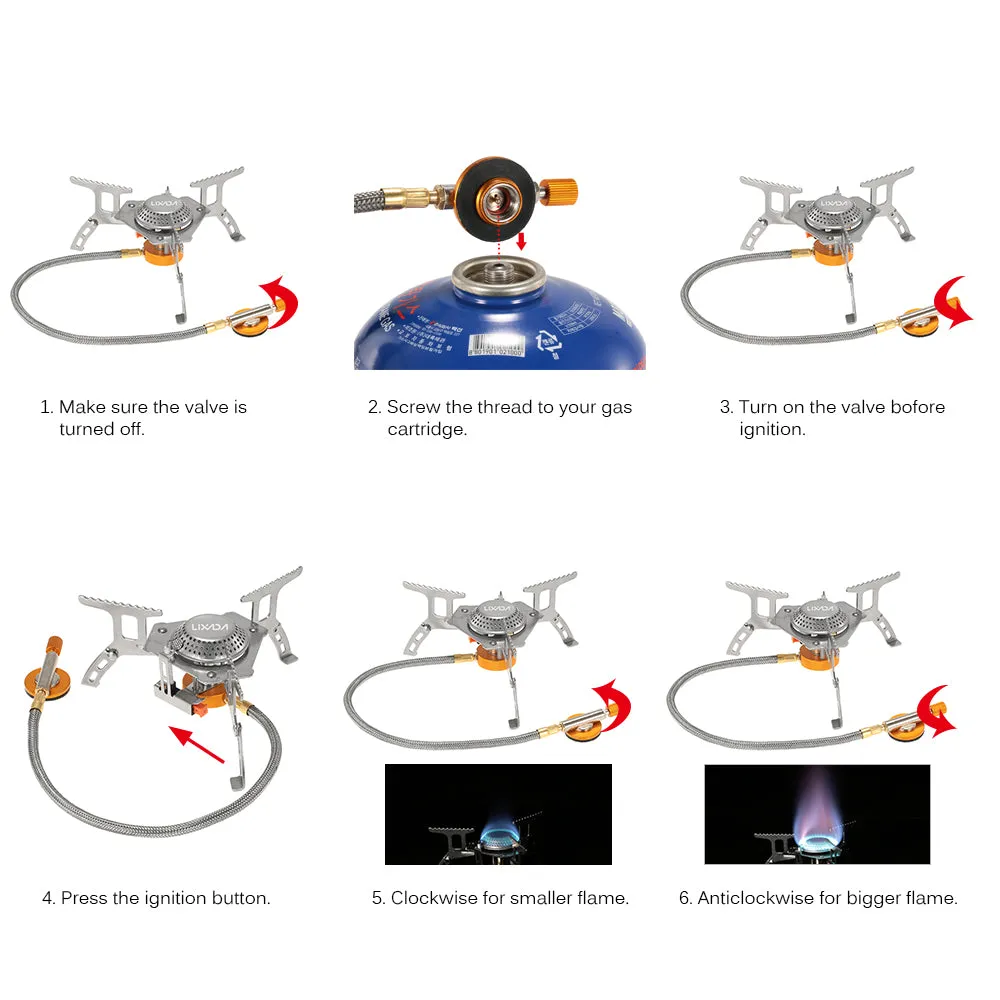 Foldable Outdoor Gas Stove with a Box
