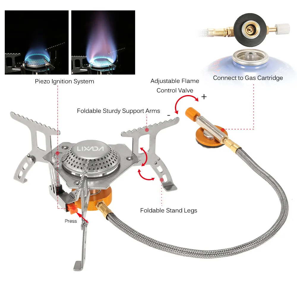 Foldable Outdoor Gas Stove with a Box