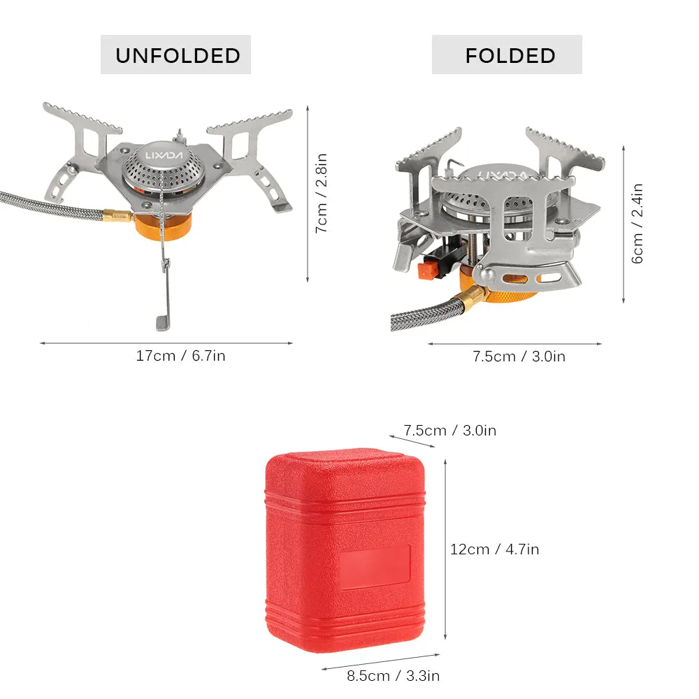 Foldable Outdoor Gas Stove with a Box