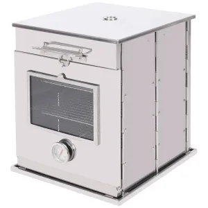 Foldable Stainless Steel Camping Oven with 3 Tier Grill for Propane Stove Baking Outdoor Cooking