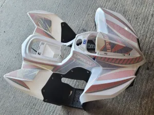 FQB29 FAIRING RED / WHITE LIGHTS , FOOTWELLS 110CC OFF ROAD QUAD BIKE ATV