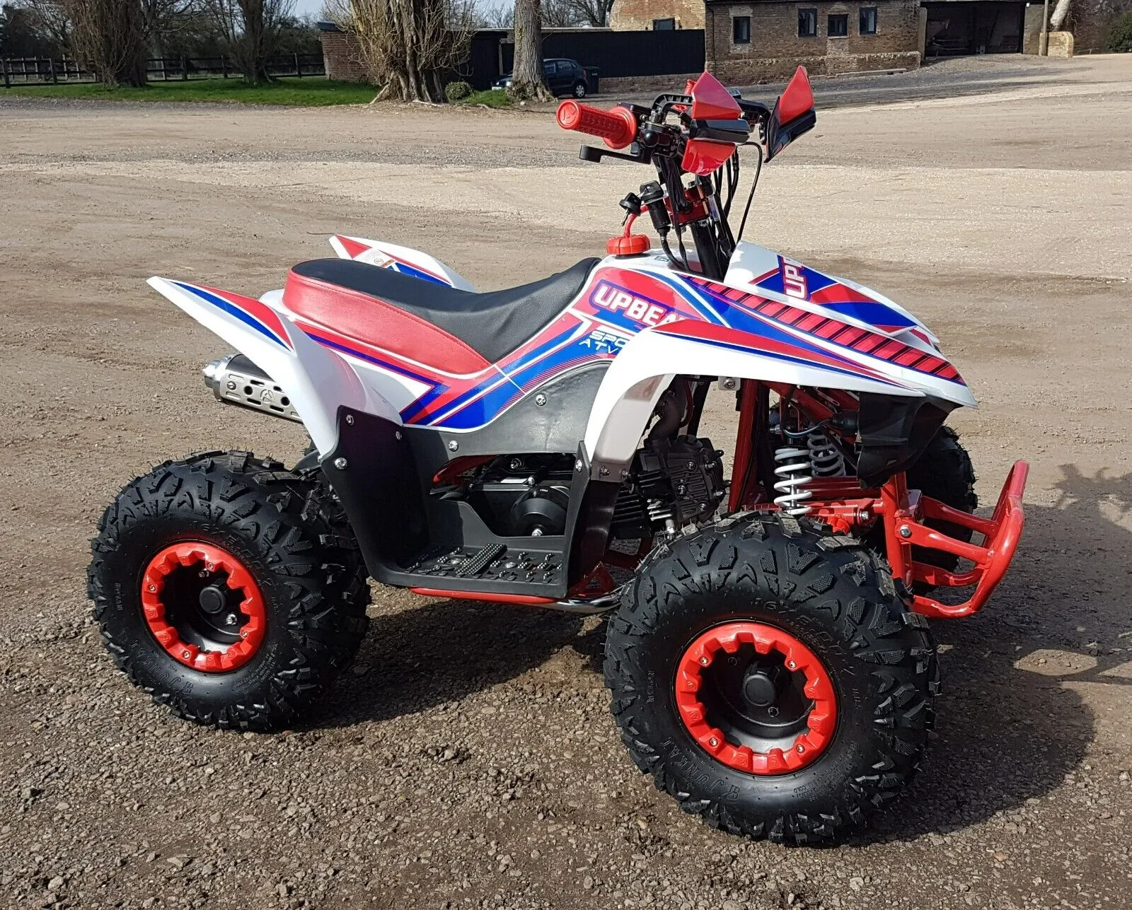 FQB29 FAIRING RED / WHITE LIGHTS , FOOTWELLS 110CC OFF ROAD QUAD BIKE ATV