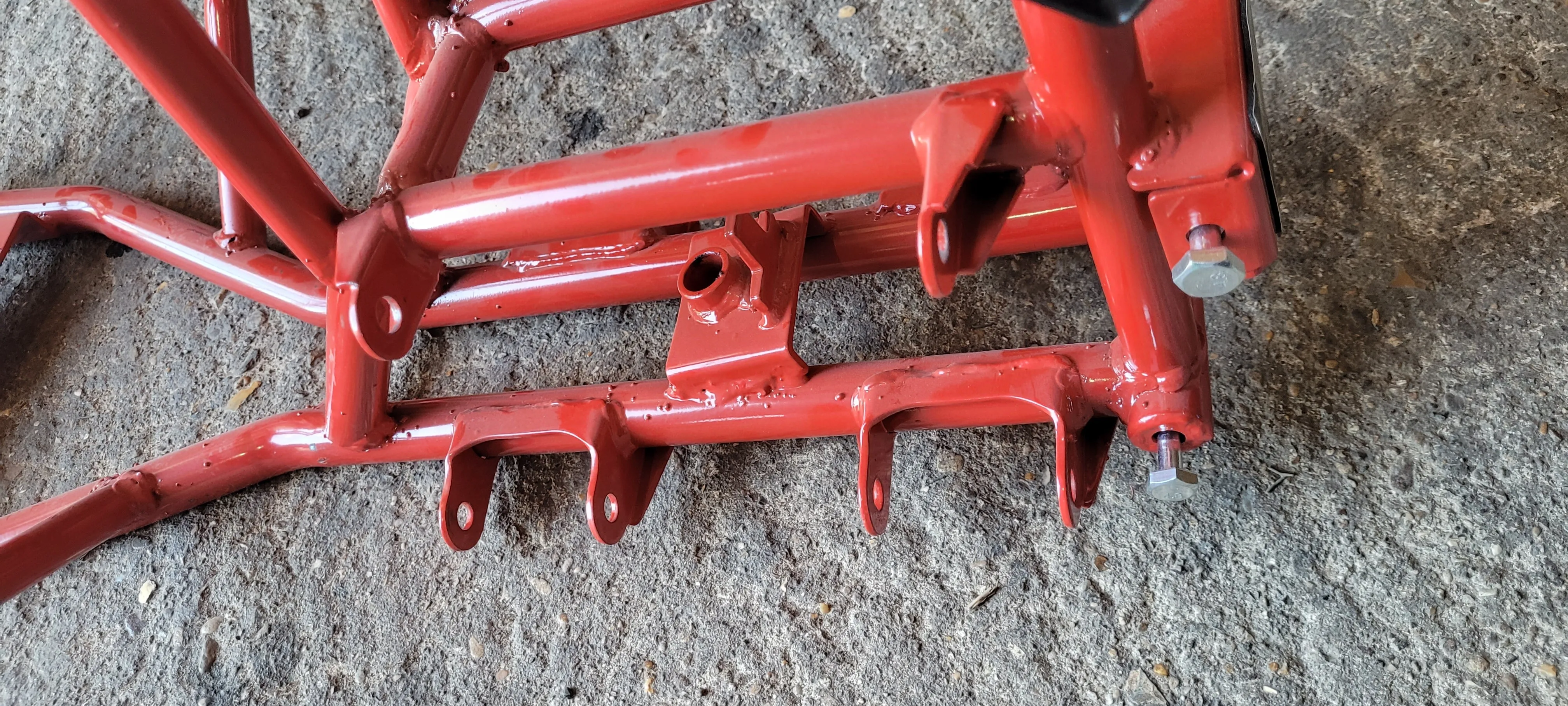 FRA35 RED QUAD BIKE FRAME 4 STROKE 110CC QUAD BIKE ATV FRAME CHASSIS PROJECT
