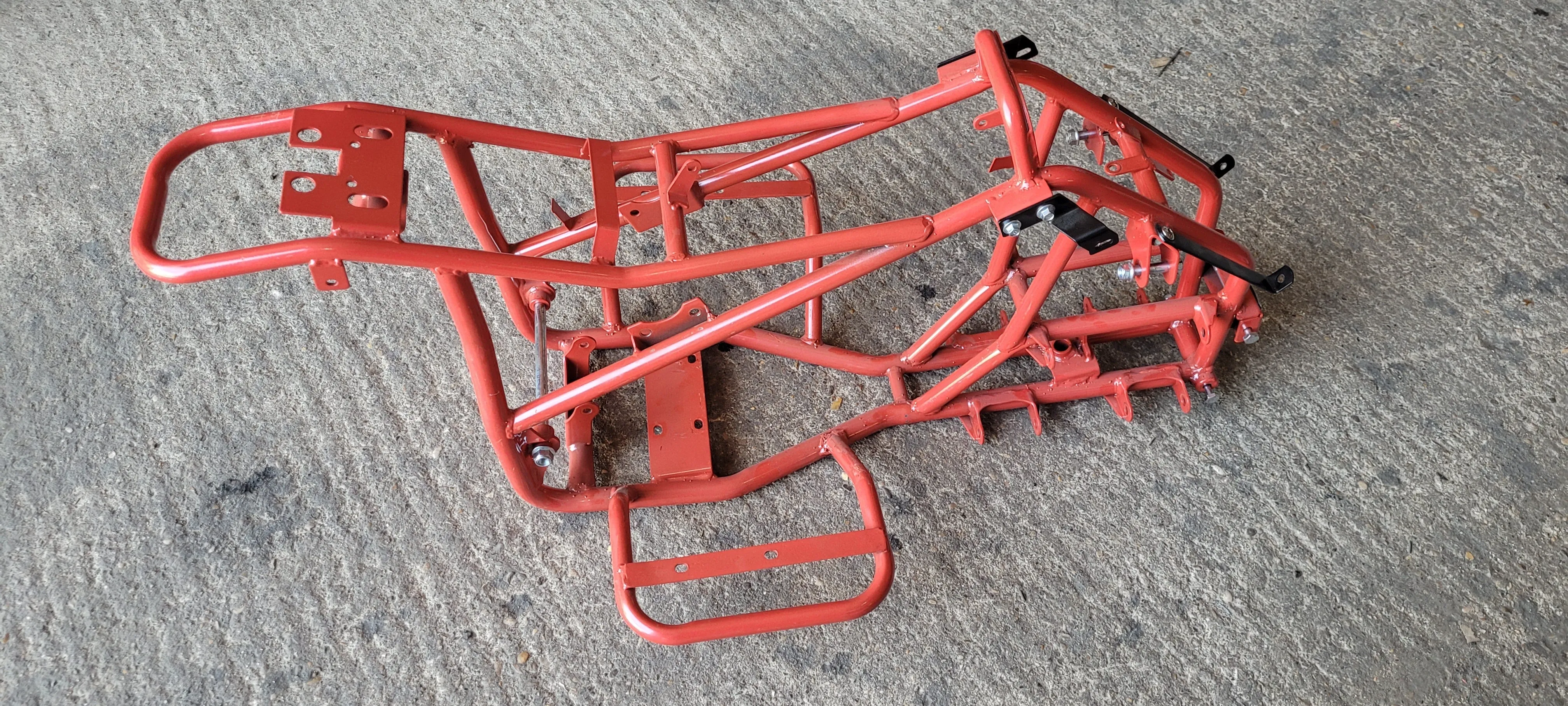 FRA35 RED QUAD BIKE FRAME 4 STROKE 110CC QUAD BIKE ATV FRAME CHASSIS PROJECT