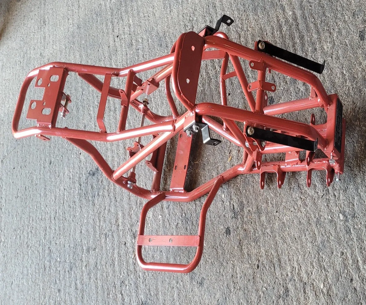 FRA35 RED QUAD BIKE FRAME 4 STROKE 110CC QUAD BIKE ATV FRAME CHASSIS PROJECT