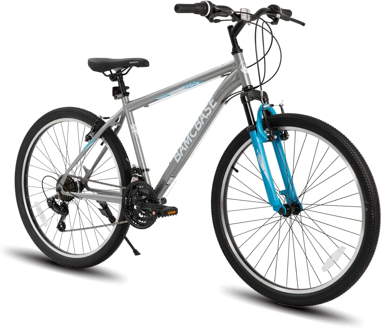 HILAND 26 27.5 29 Inch Mountain Bike, Mens Womens MTB with 21 Speeds, High-Tensile Steel Frame, V Brake, Hardtail Bicycle for Adults