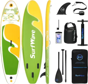 Inflatable Stand Up Paddle Board 11'X34 X6 with Accessories for Open Water, Travel, and Beginners