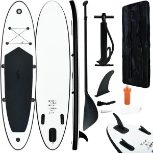 Inflatable Stand Up Paddle Board for Relaxing Water Adventures, Lightweight and Durable, Ideal for Learning and Recreation, Black