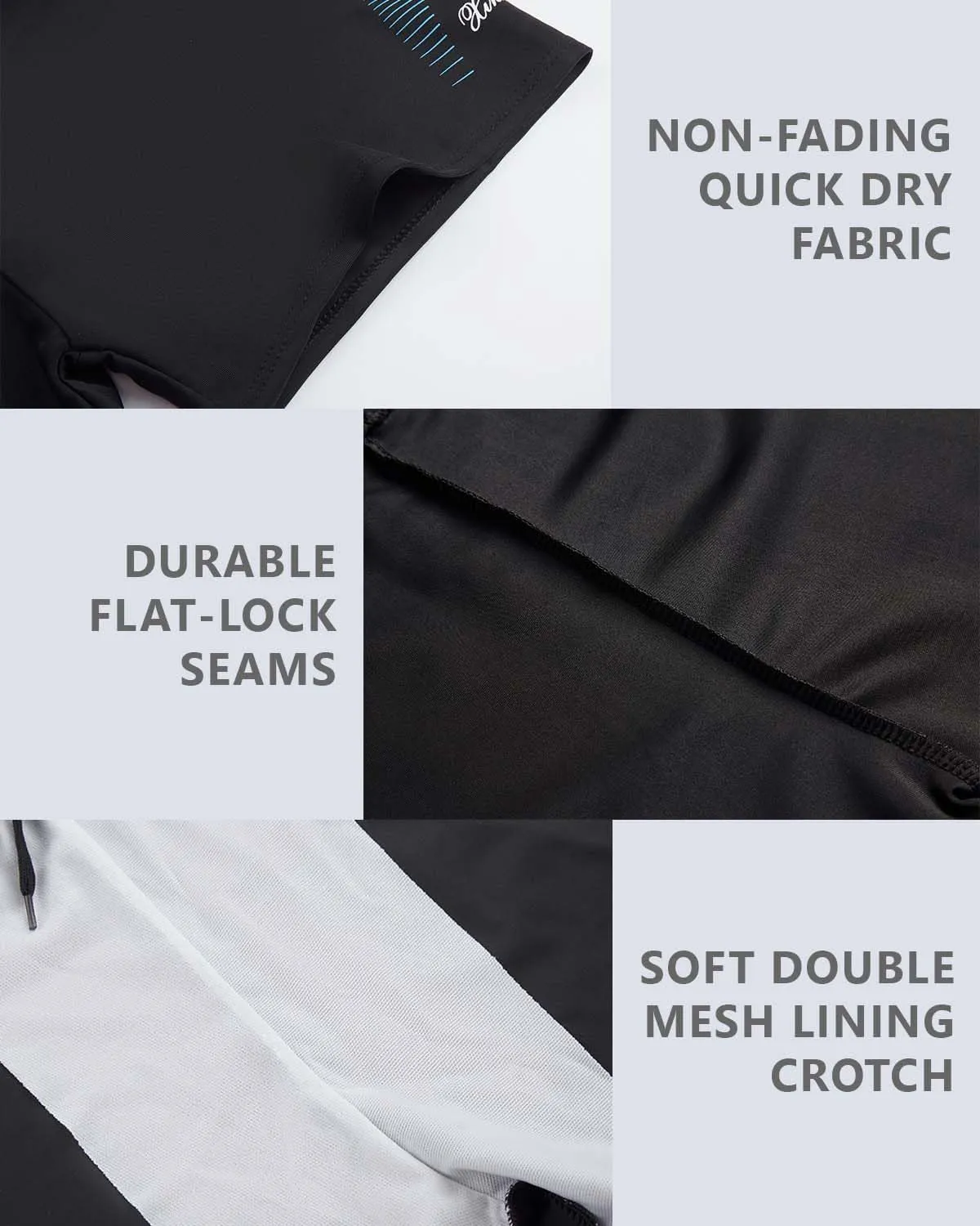KANAV Men's Athletic Swim Jammers Quick Dry Square Leg Swimsuit for Men Drag Suits for Swimming Training Racing Swim Briefs