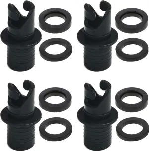 kingsea Inflatable Kayak Pump Adapter,Paddle Board Air Pump Hose Adapter Air Valve Nozzle Kayak Air Pump Replacement Accessories for Inflatable Boat Bed Halkey Roberts (4Pack)