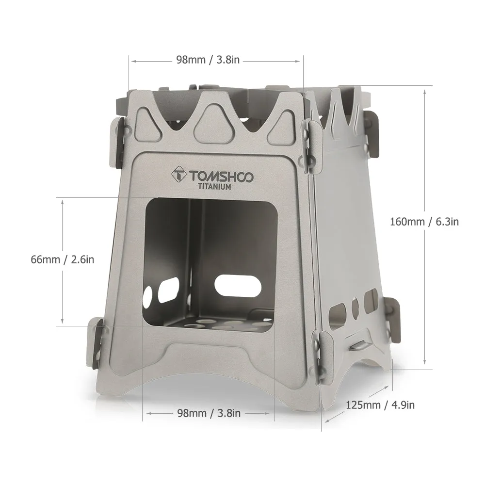 Light Foldable Titanium Wood Stove