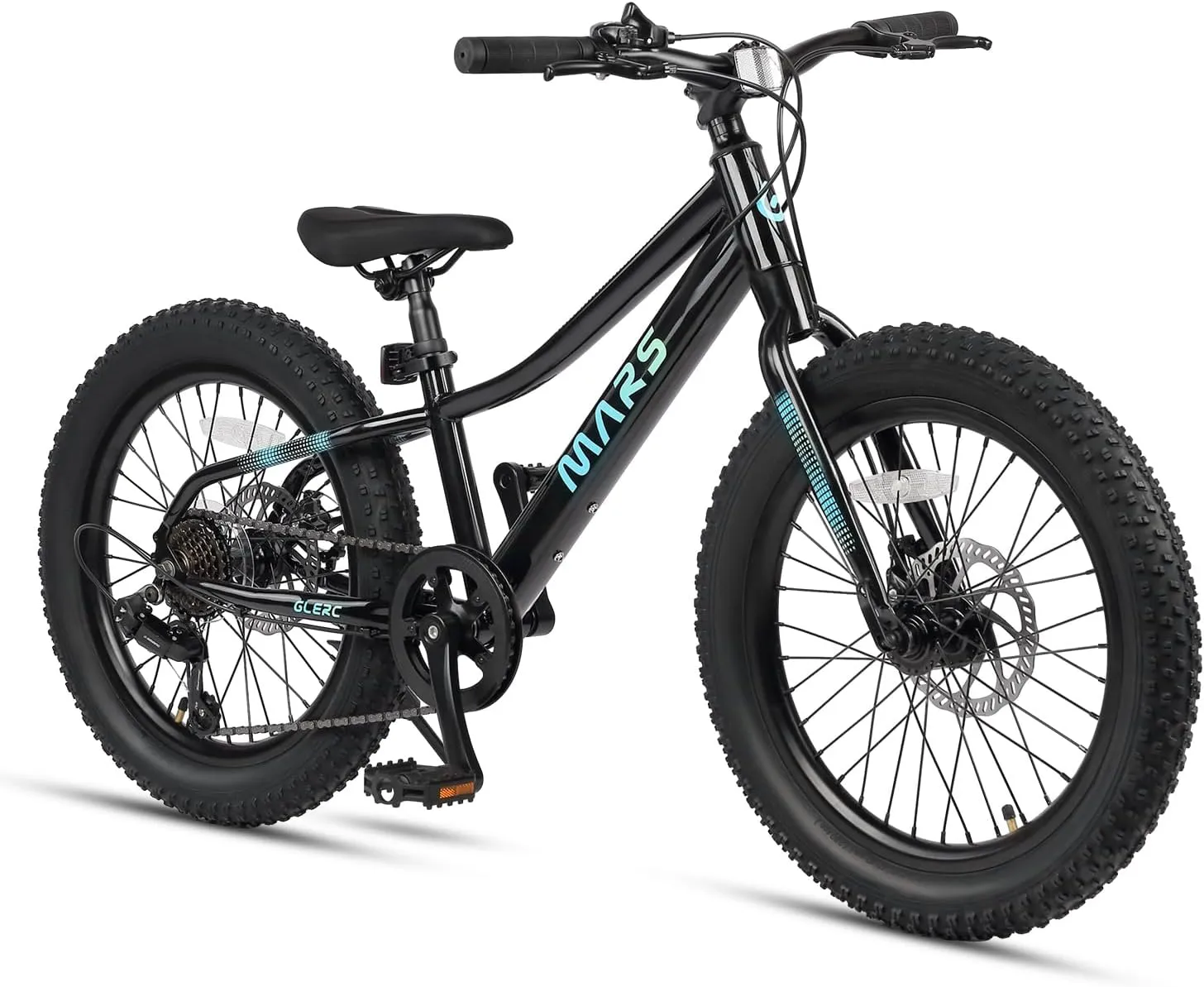 Mars Kids Mountain Bike, 20 24 Inch Fat Tire Bike for Teen Ages 6-14 Year Old, Bicycle with 2.8-Inch Wide Tires and 6 Speed Drivetrain, Multiple Colors