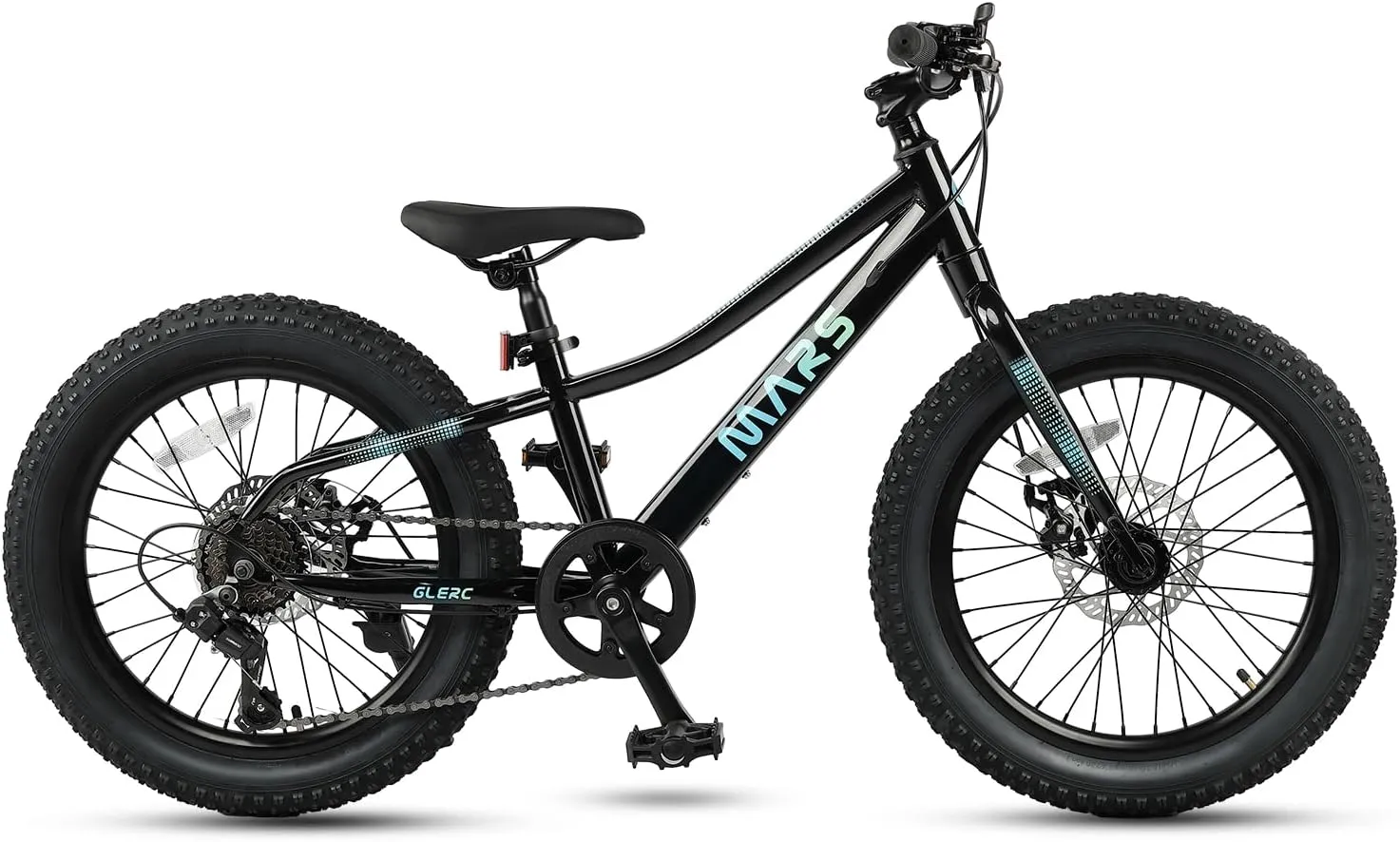 Mars Kids Mountain Bike, 20 24 Inch Fat Tire Bike for Teen Ages 6-14 Year Old, Bicycle with 2.8-Inch Wide Tires and 6 Speed Drivetrain, Multiple Colors
