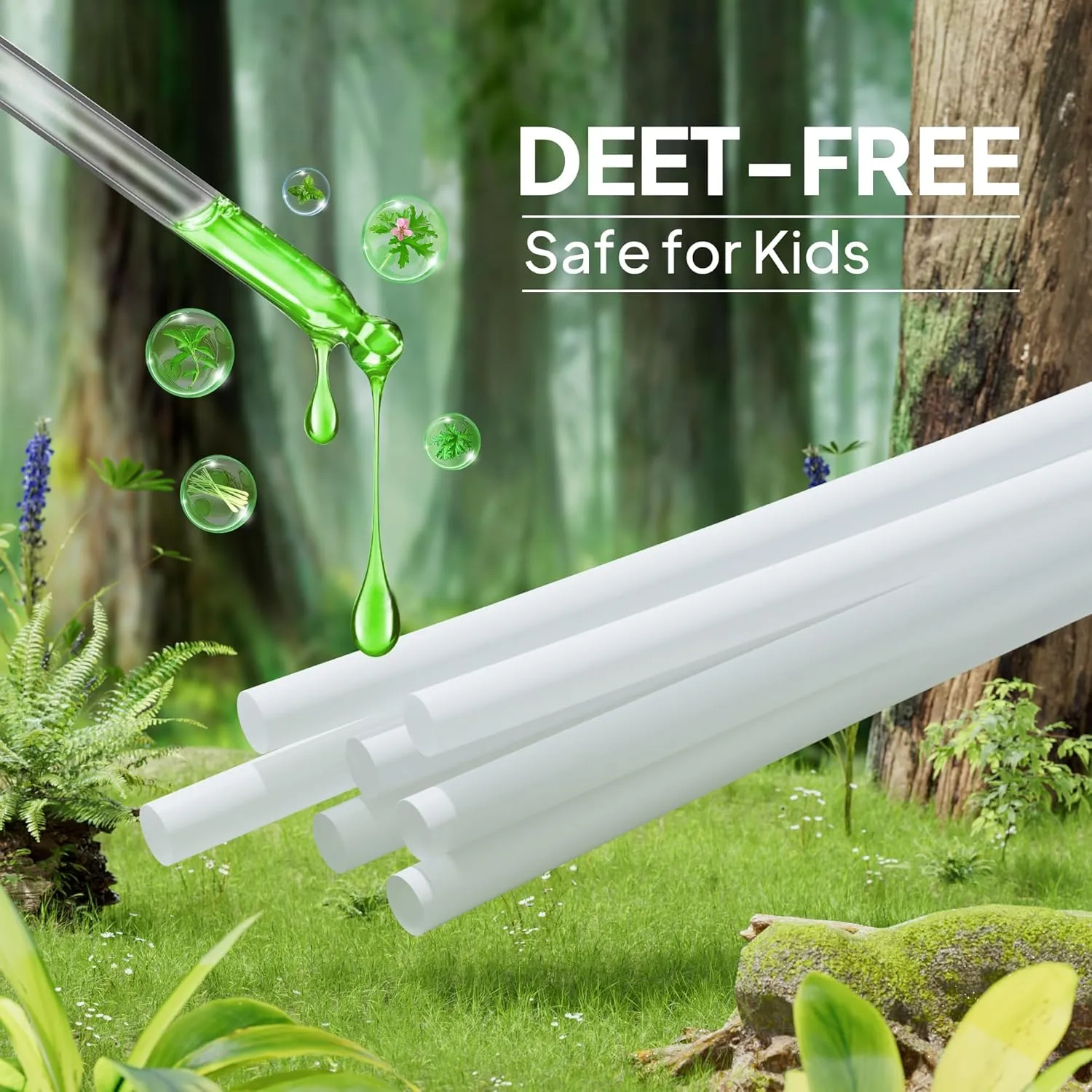 Mosquito Repellent Bracelet Refill Oil Sticks (30 Pack) | Plant-Based Essential Oils | Long-Lasting Protection | 30 Repellent Refills (60 Sticks Total)