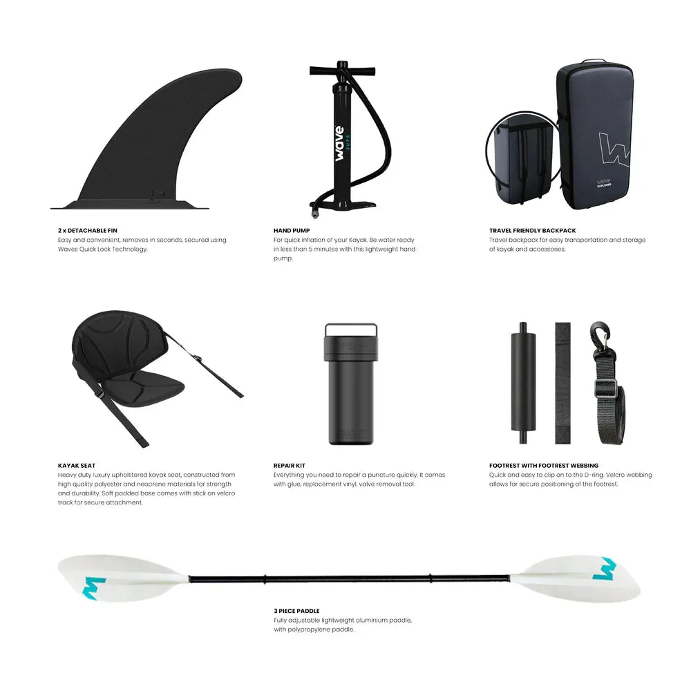 Navigator | Inflatable Kayak | Drop-Stitch | 1-2/2-3 Seater