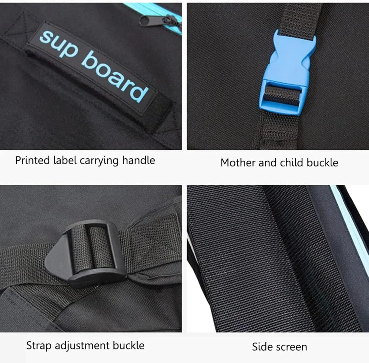 Paddle Board Backpack 80L/105L/125L Travel Backpack for Inflatable Paddleboard Bag Carrying Bag Shoulder Backpack Waterproof Backpack for Inflatable Stand Up Paddleboard,Black,105L