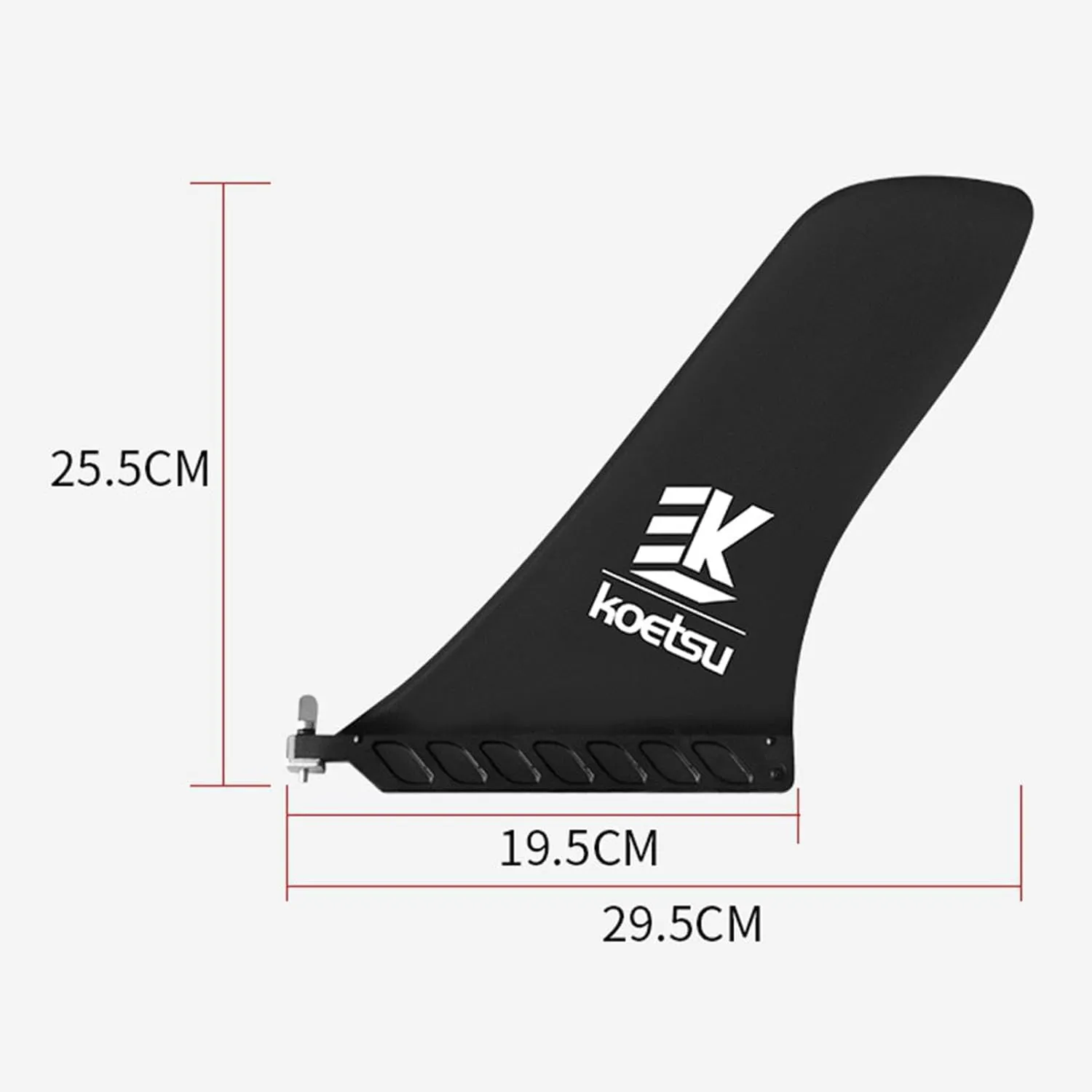 Paddle Board Fin for Surfboards, Black Kayak Fin, Center for Longboard Accessories