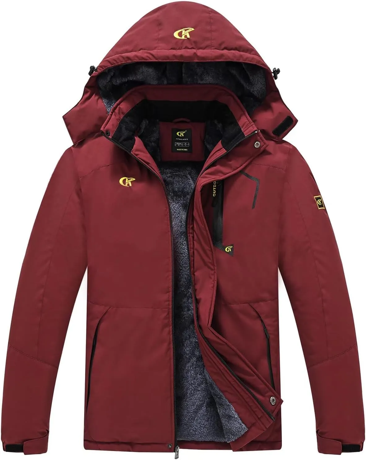 QPNGRP Mens Waterproof Ski Snowboard Jacket Winter Windproof Snow Coat