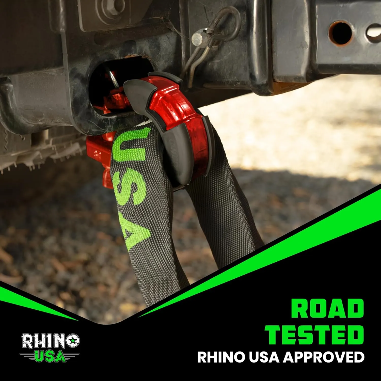 Rhino USA Super D Ring Shackles (2-Pack) - 70,548lb Break Strength  Heavy Duty 3/4" Clevis Shackle with 7/8 Pin for Towing & Off-Road Use - Pairs with Tow Strap for Vehicle Recovery (Red)