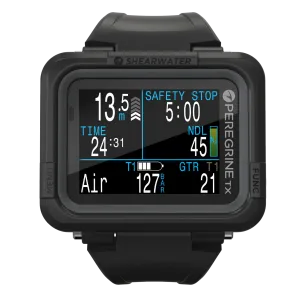 Shearwater PEREGRINE TX 16004 Air, Nitrox, 3 Gas Nitrox, Gauge - 3 OC Gases Vibration Alerts